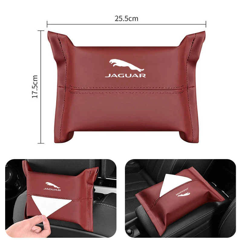 Автомобильная коробка для салфеток кожаный центральный подлокотник Jaguar XFL XEL E-PACE