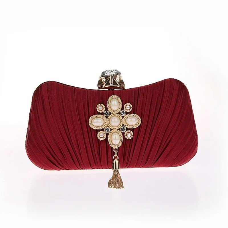 

Tassel Ladies Day Clutch Bag Small Shoulder Handbags Female Party Wedding Evening Bag For Women Phone Purse WY153