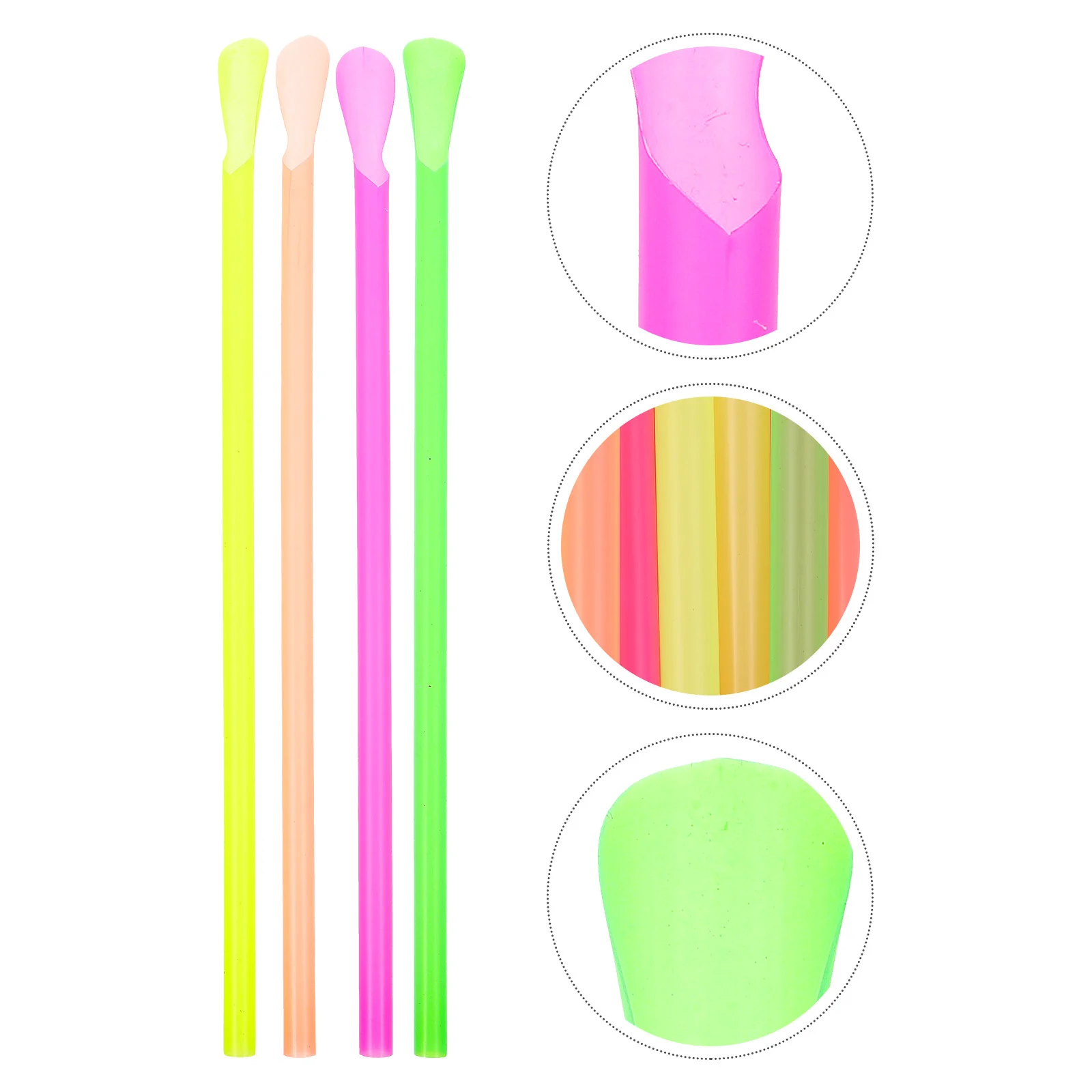 

150 Pcs Ice Cream Spoons Lip Gloss Plastic Pearlescent Drinking