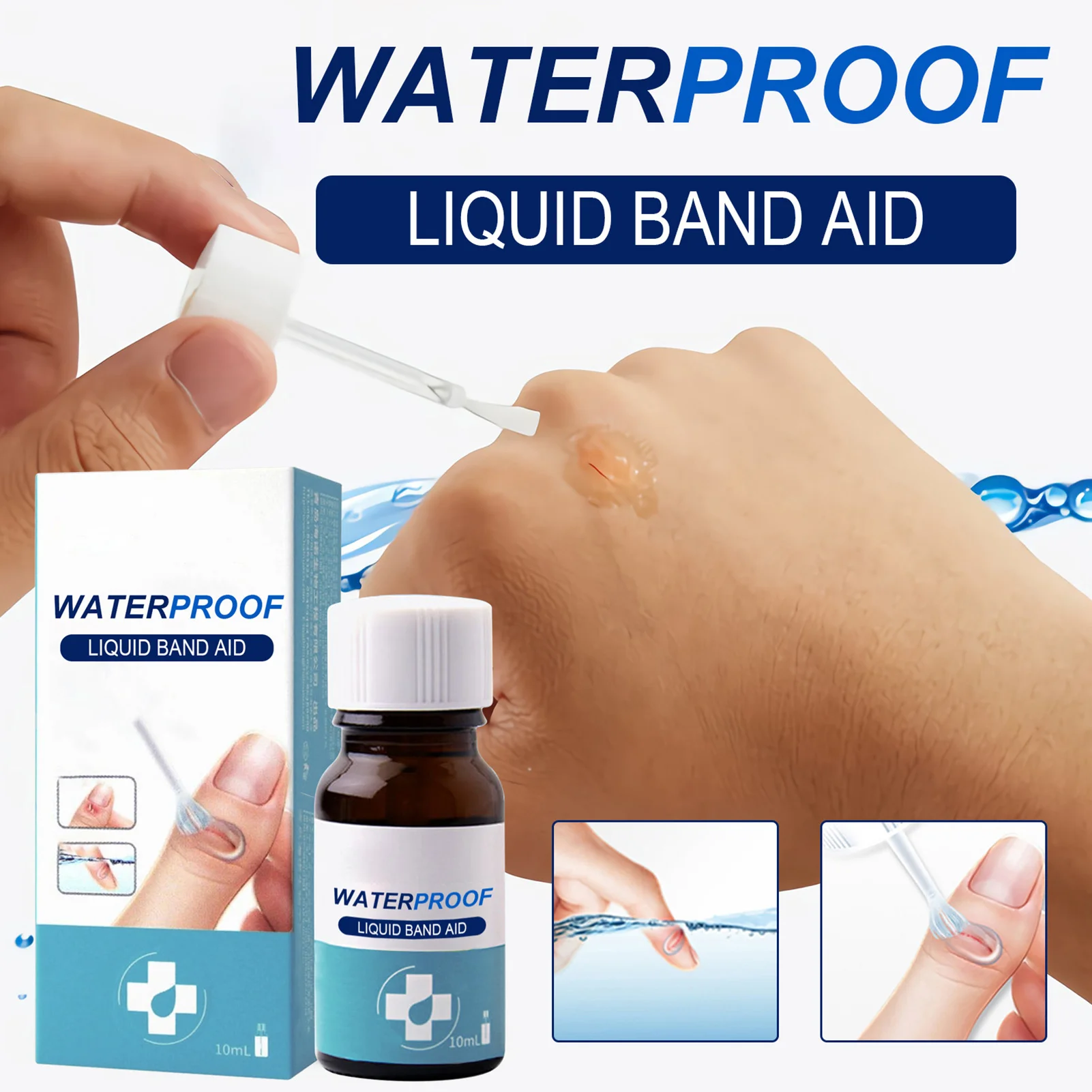 

10ml Liquid Bandage Medical Disinfecting Adhesive Hemostasis Plaster Waterproof First Aid for Small Cut Wounds Healing Gel Patch
