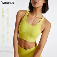 wmuncc 2022 new naked yoga underwear womens fitness shockproof beauty back running high impact gym top exercise bra
