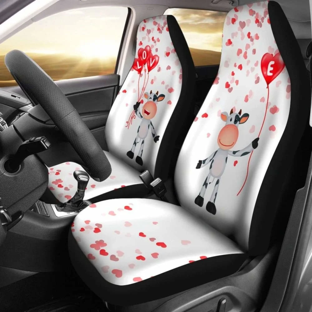 

Car Seat Covers Cow Lovers 27 144730,Pack of 2 Universal Front Seat Protective Cover
