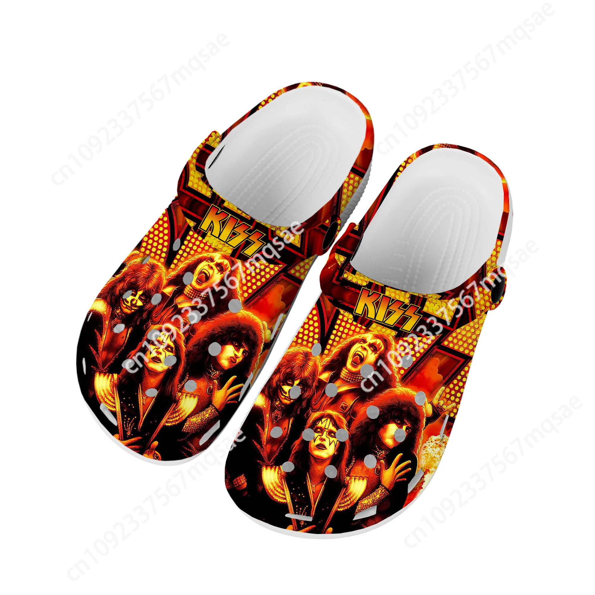 Сабо для дома Kiss Rock Band тяжелый металл музыка клоги обувь воды на заказ мужчин и