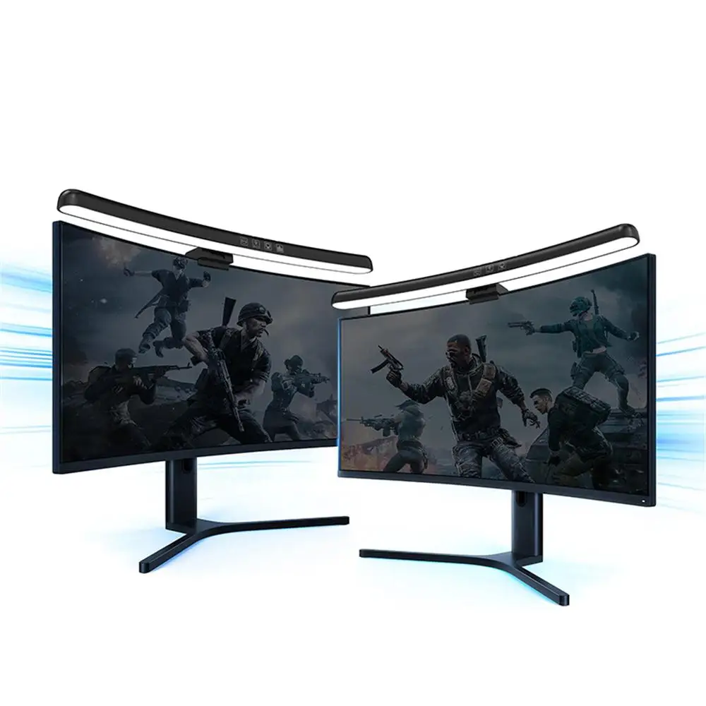 

Table Lamp Curved Screen Computer Display Screen Lamp Bar Home Office Eye Care Remote Control LED Hanging Light For Game Study