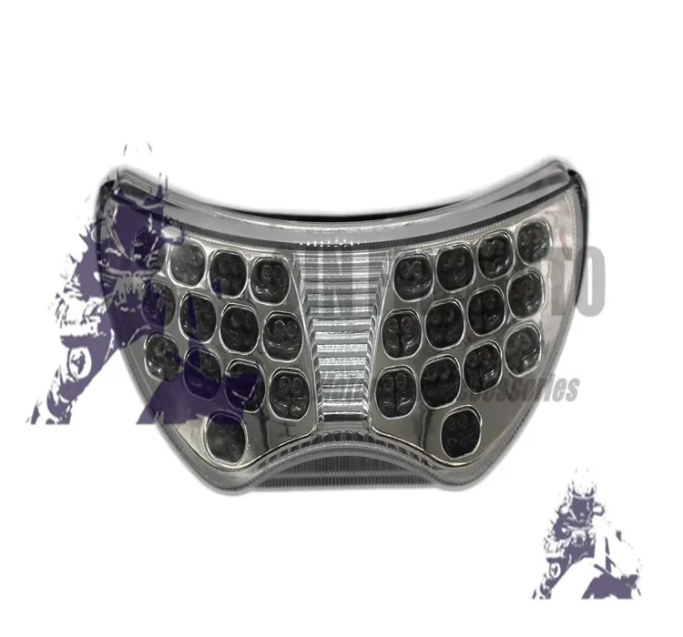 

Motorcycle LED Clear Rear Turn Signal Tail Stop Light Lamps Integrated For Fit Honda CBR600F4i 2004 2005 2006 2007 Smoke