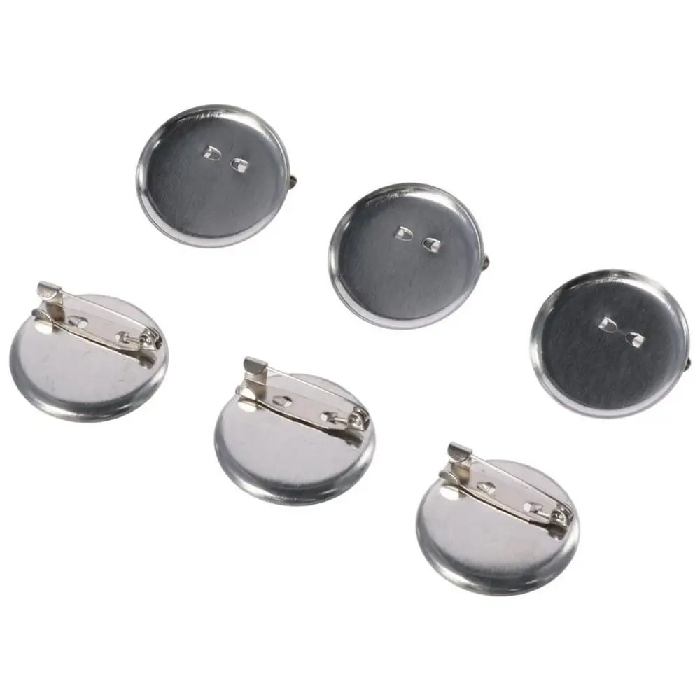 100 шт. плоские круглые бусины для брошюр серебряные застежки дисков 30 мм