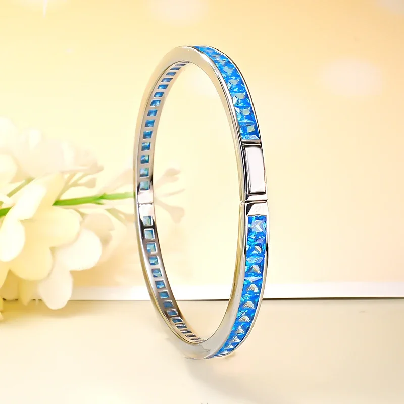 Женский роскошный Универсальный простой многослойный браслет из стерлингового