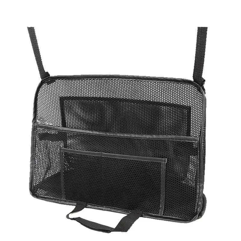 

Car Mesh Bag Containers Thickened Polyester Fiber Car Pocket For Phones Pens Keys Lipstick Mesh Holes Bags With Tray Phone