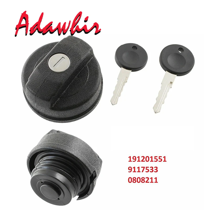 Запорная крышка топливного бака с 2 ключами Запираемая для VW Beetle 1947-2004 191201551 0808203