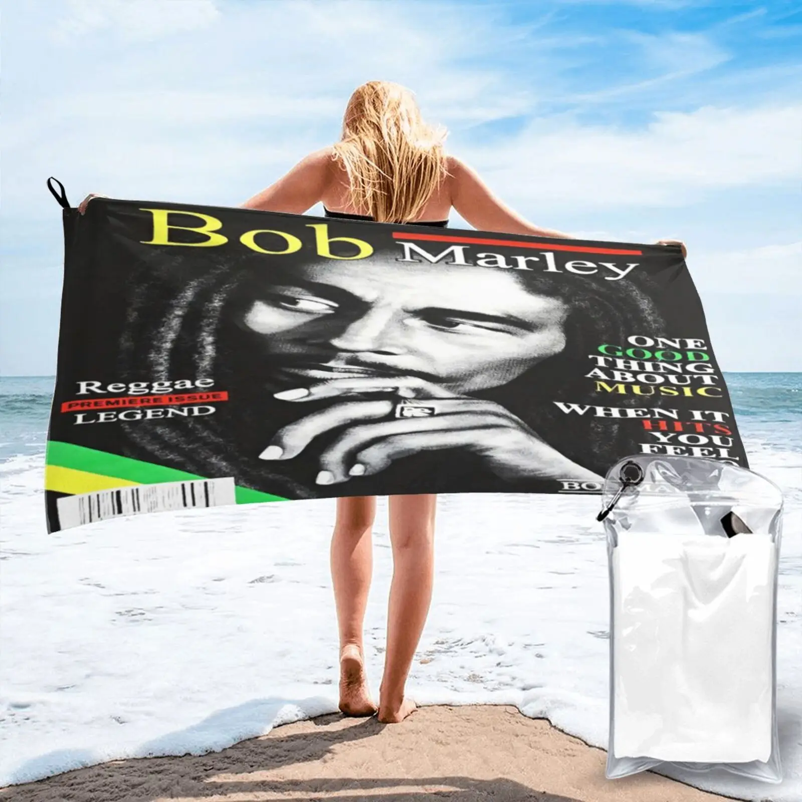 Пляжное полотенце Bob Marley Rasta Reggae Legend для волос набор мебели ванной комнаты ванны