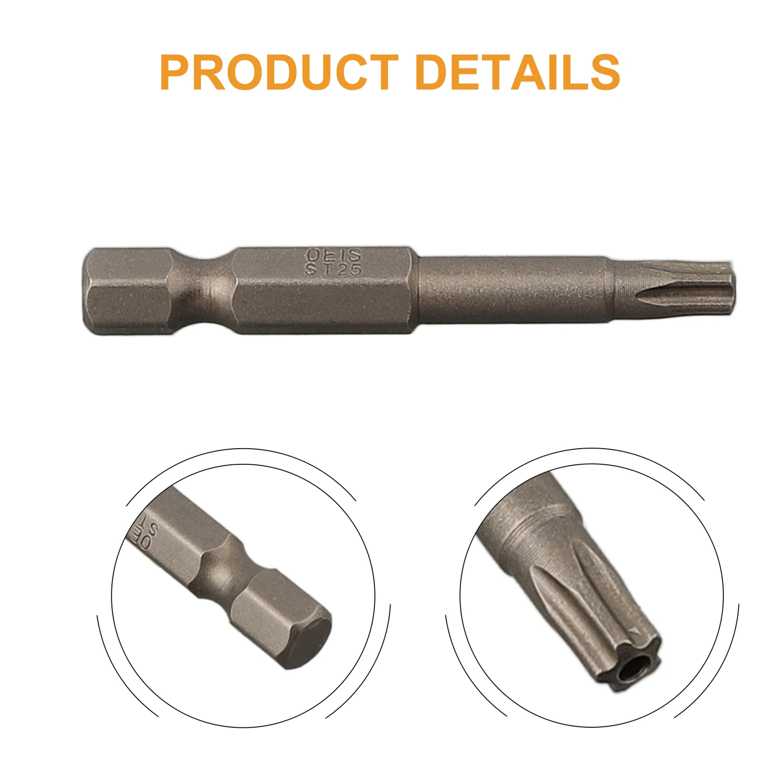 1 шт. 50 мм 1/4 дюйма шестигранный хвостовик пятиточечная магнитная отвертка Torx