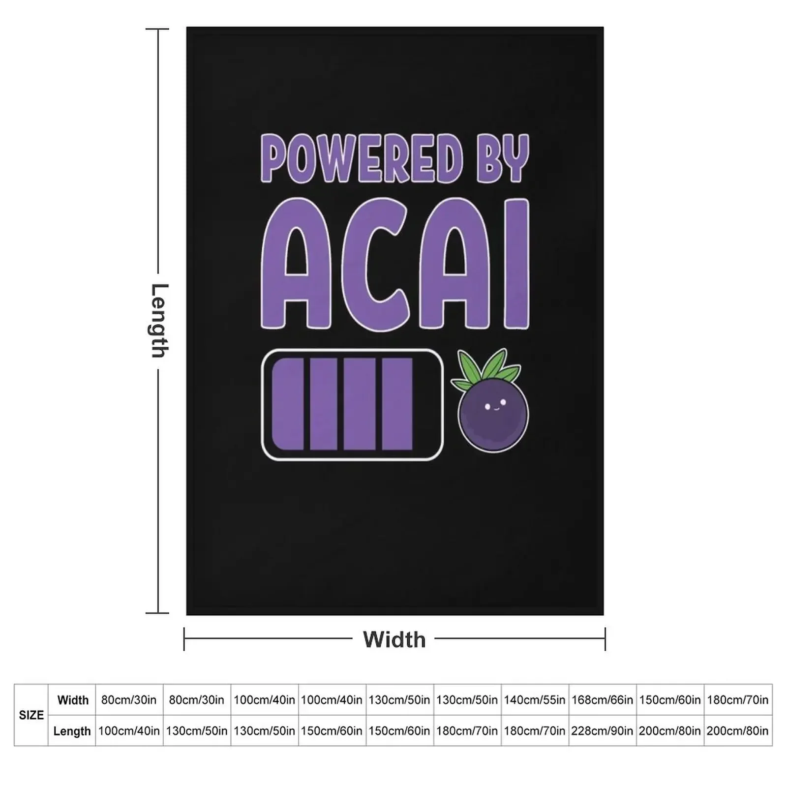 Powered By Acai фруктовая миска веганская еда суперфуд пледы детские термобелья для