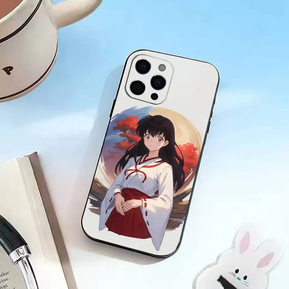 Фото Чехол для телефона Tragic Miko Kikyo для iPhone 16, 17, 14, 13, 12, 11 Plus, Pro Max, XS, мягкий черный силиконовый чехол №2