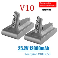 25 2v battery 12800mah replacement battery for dyson v10 absolute cord free vacuum handheld cleaner dyson v10 battery