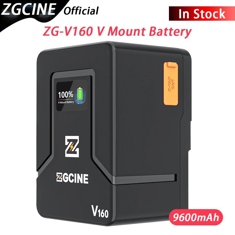

Внешний аккумулятор ZGCINE ZG-V160 V Mount Battery 9600mAh 14,8 V Lock V Shape Li-Ion Battery PD для быстрой зарядки камеры DSLR