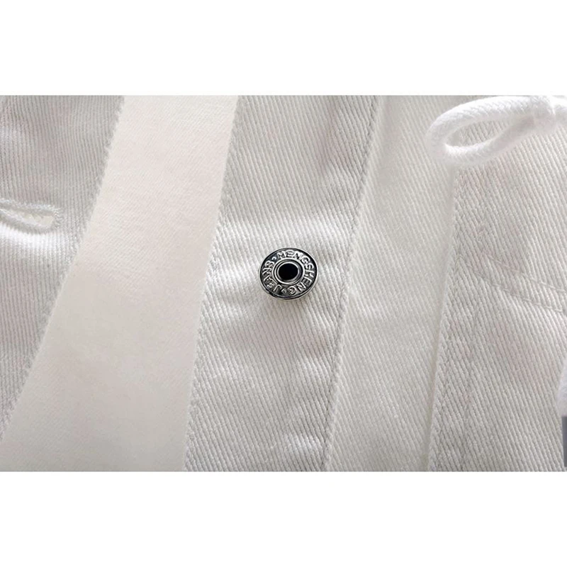 Летний белый джинсовый жилет Женский облегающий короткий ковбойский потертый с