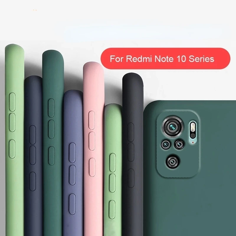 

Original Liquid Silicone Case For Redmi Note 10 Pro Case Redmi Note 11 10 Pro 11S Cover Shell Coque Soft TPU Back Fundas