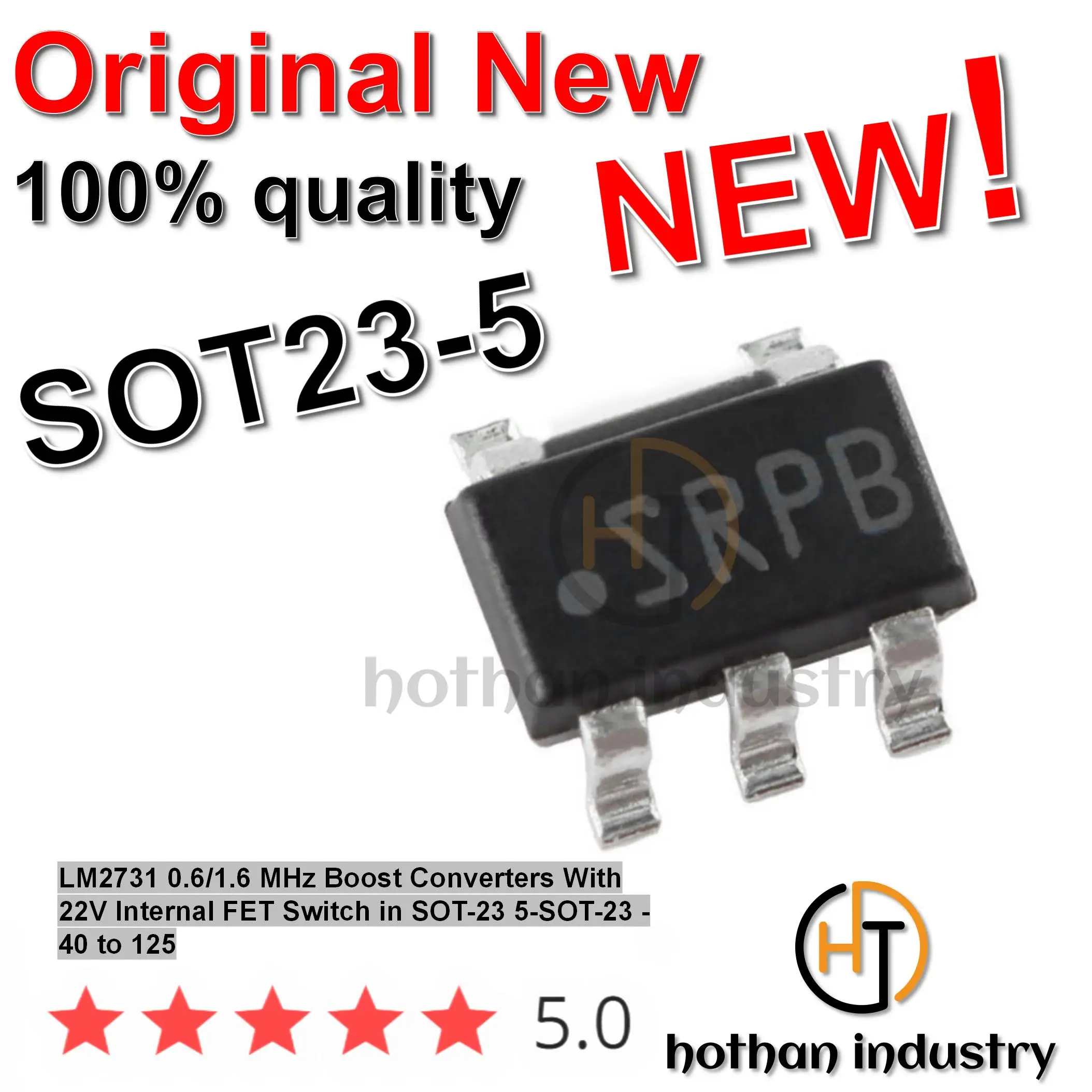 

[10pcs] 100% Imported ORIGNAL LM2731 LM2731XMFX/NOPB SOT-23-5 Power Management IC High Quality New
