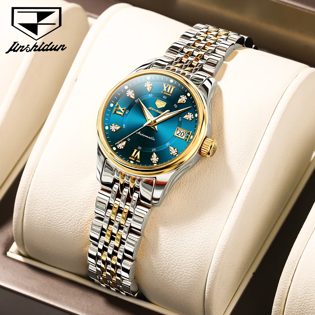 JSDUN Automatic Mechancical Wristwatch for Women Simplicity Fashion Elegant Ladies Wateproof Watches Luxury Brand Female Watch