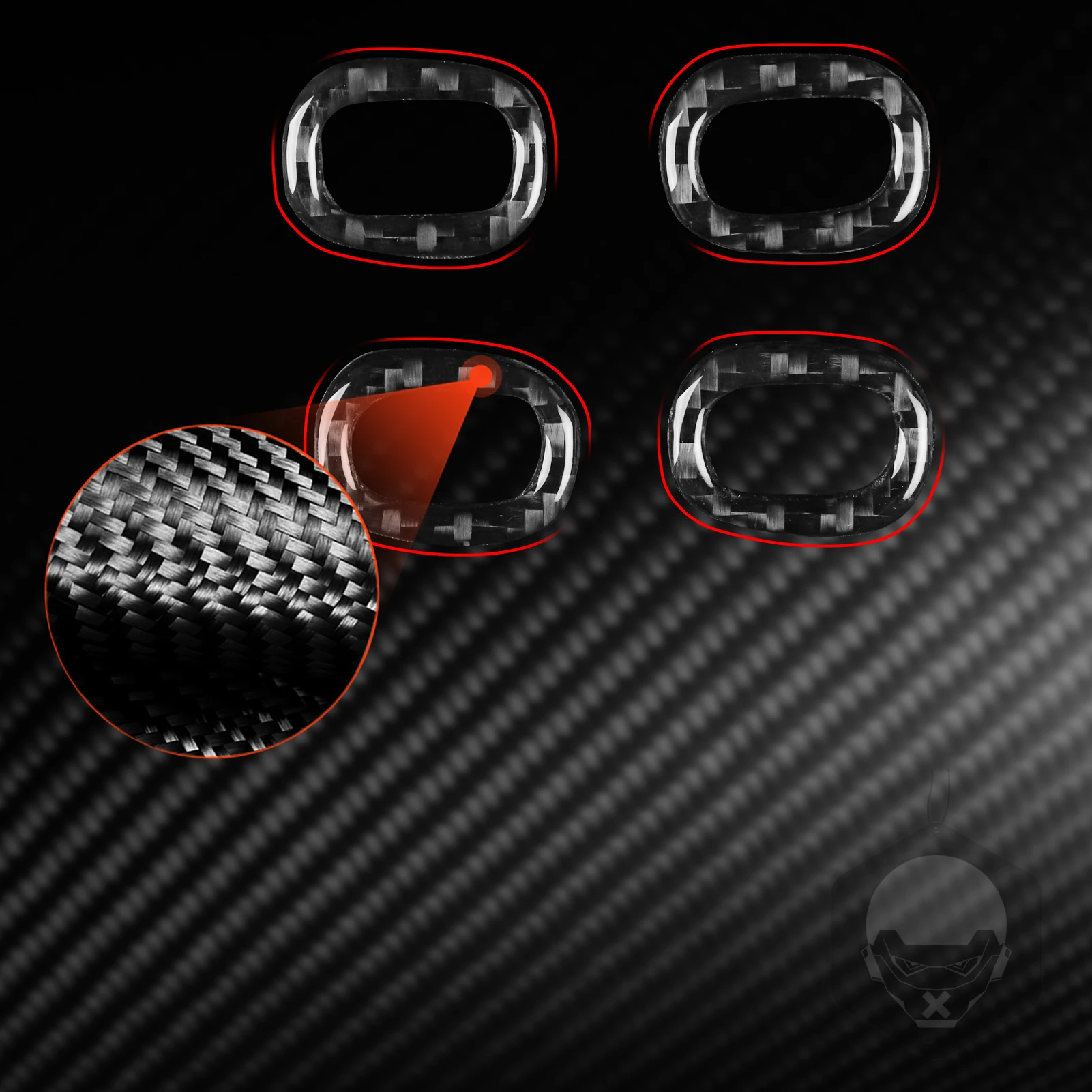 Для Chevrolet Impala 2006-2013 Настоящее углеродное волокно Автомобильный Дверной Болт