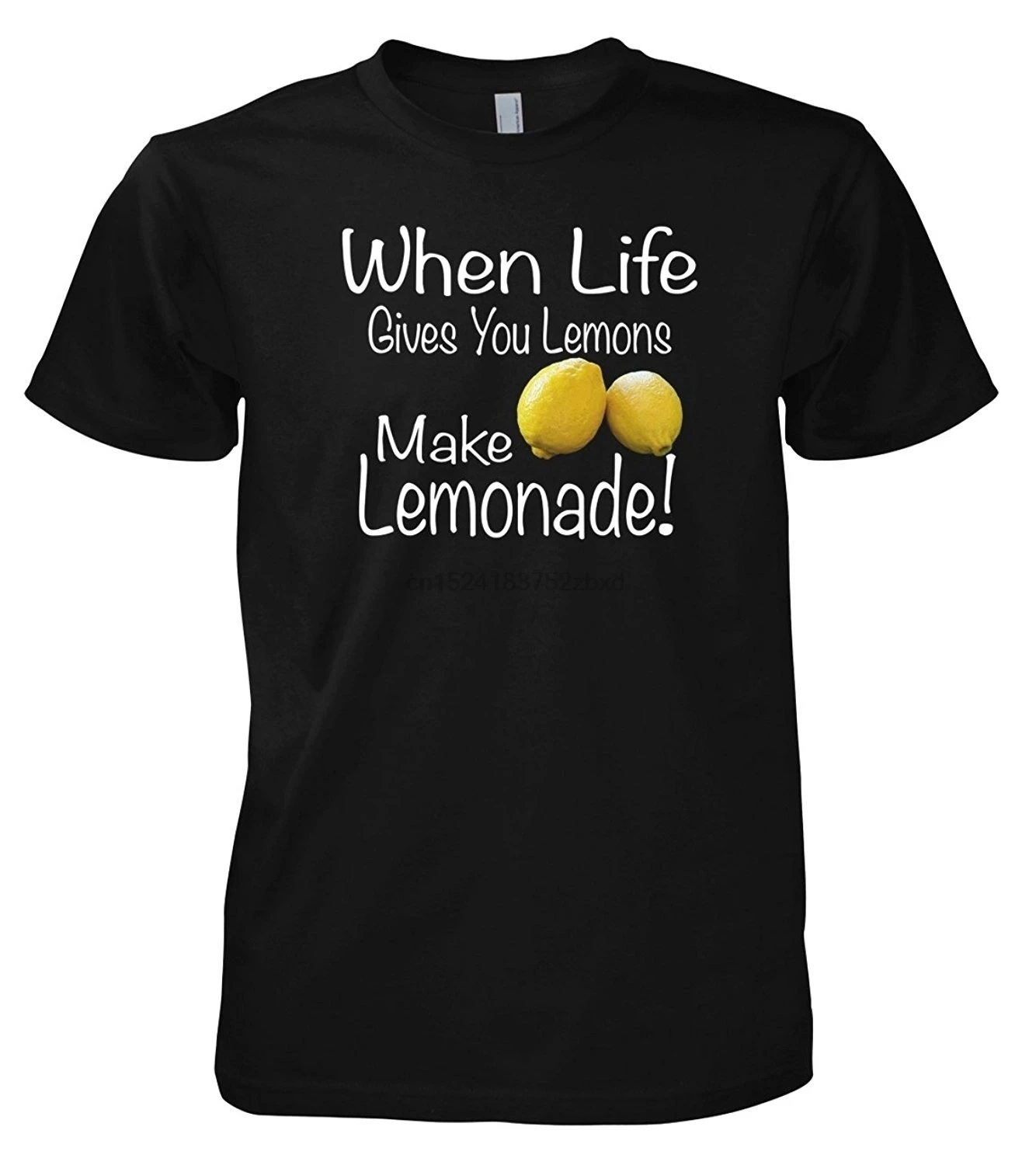 Хлопковая футболка с принтом надписи веселая жизнь дает вам лимоны Мужская