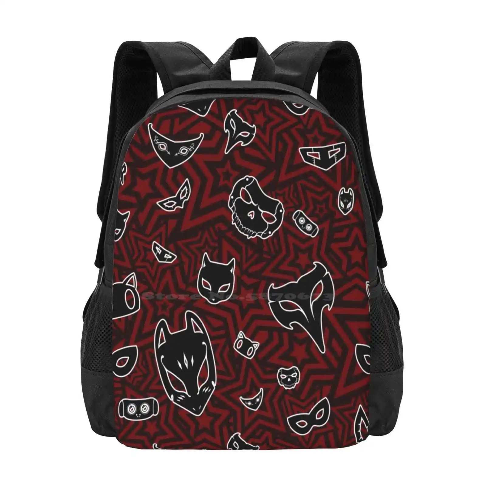 Persona 5 Phantom Thieves Mask Pattern Backpack For Student School Laptop Travel Bag Persona 3 Fes Persona 4 Golden Persona 5