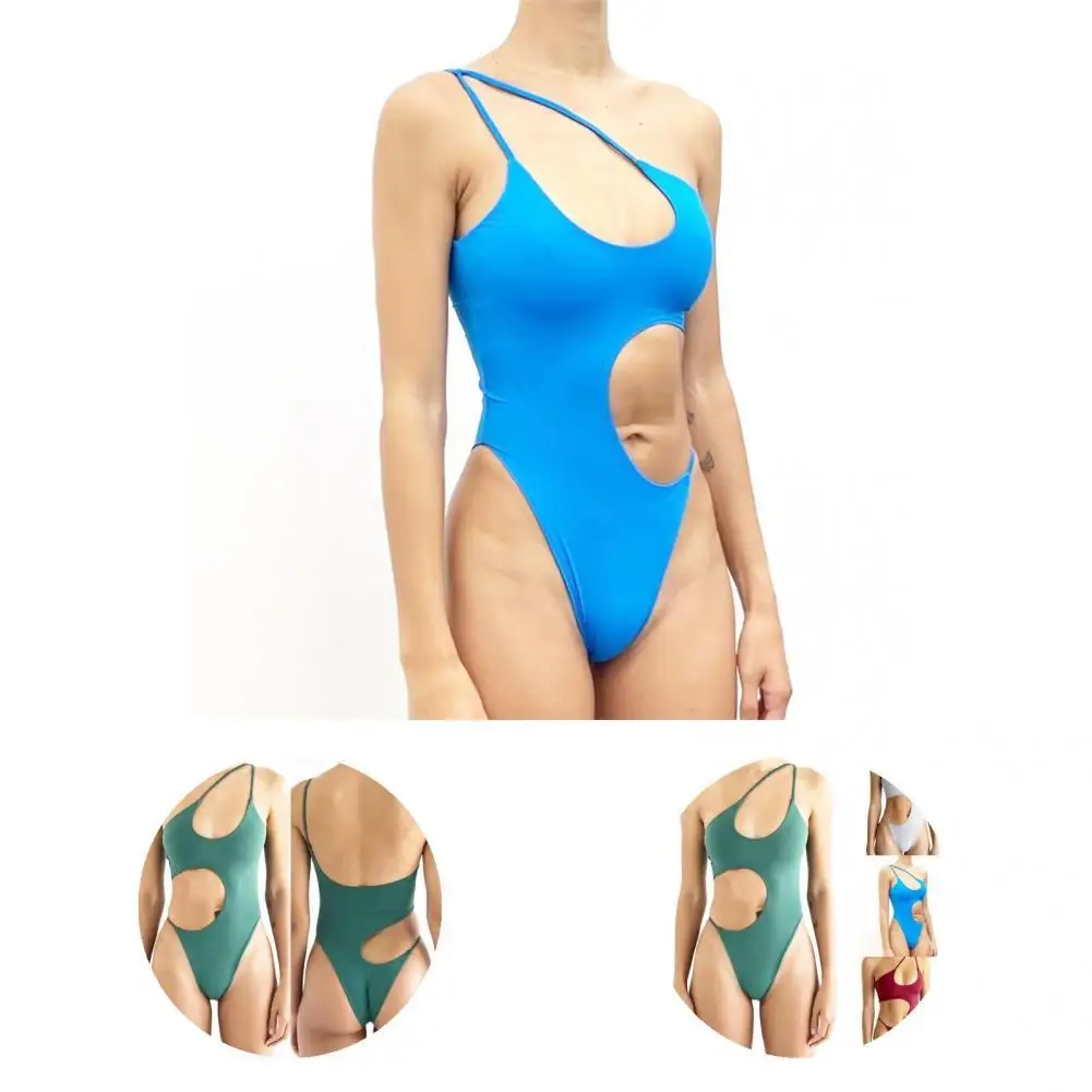 

Awesome Women Swimsuit Solid Color Slim Fit Sexy Summer Swimsuit Bathing Suit Monokini