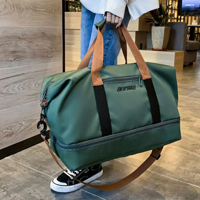

Travel Bag Crossbody Unisex Large Capacity Fashion Handbag Sports Golf Training Fitness Yoga Exercise Zipper Luggage Men Bag