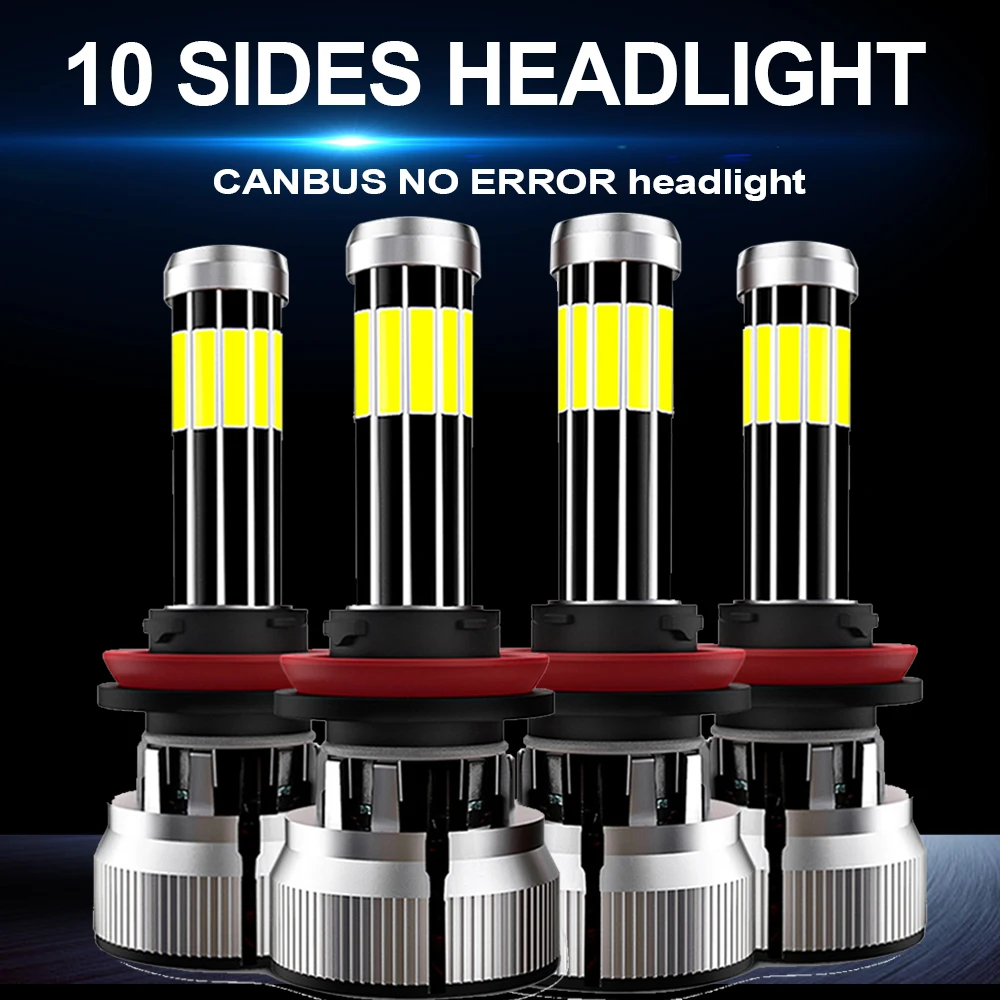 

H7 LED Mini Canbus H4 H1 HB3 HB4 9012 Turbo Bi 360 LED Light for Cars H11 9005 Car Headlight Bulb Auto Ice Fog Lamp 6000K