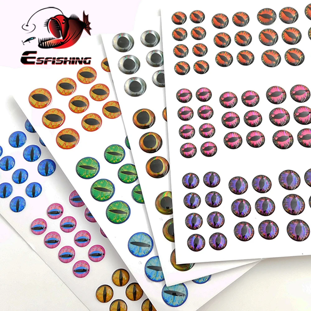 

ESFISHING MIX fishing lure eye 3/4/5/6/7/8/9/10mm fishing fish eyes 3D fly tying material lure baits making 183PCS