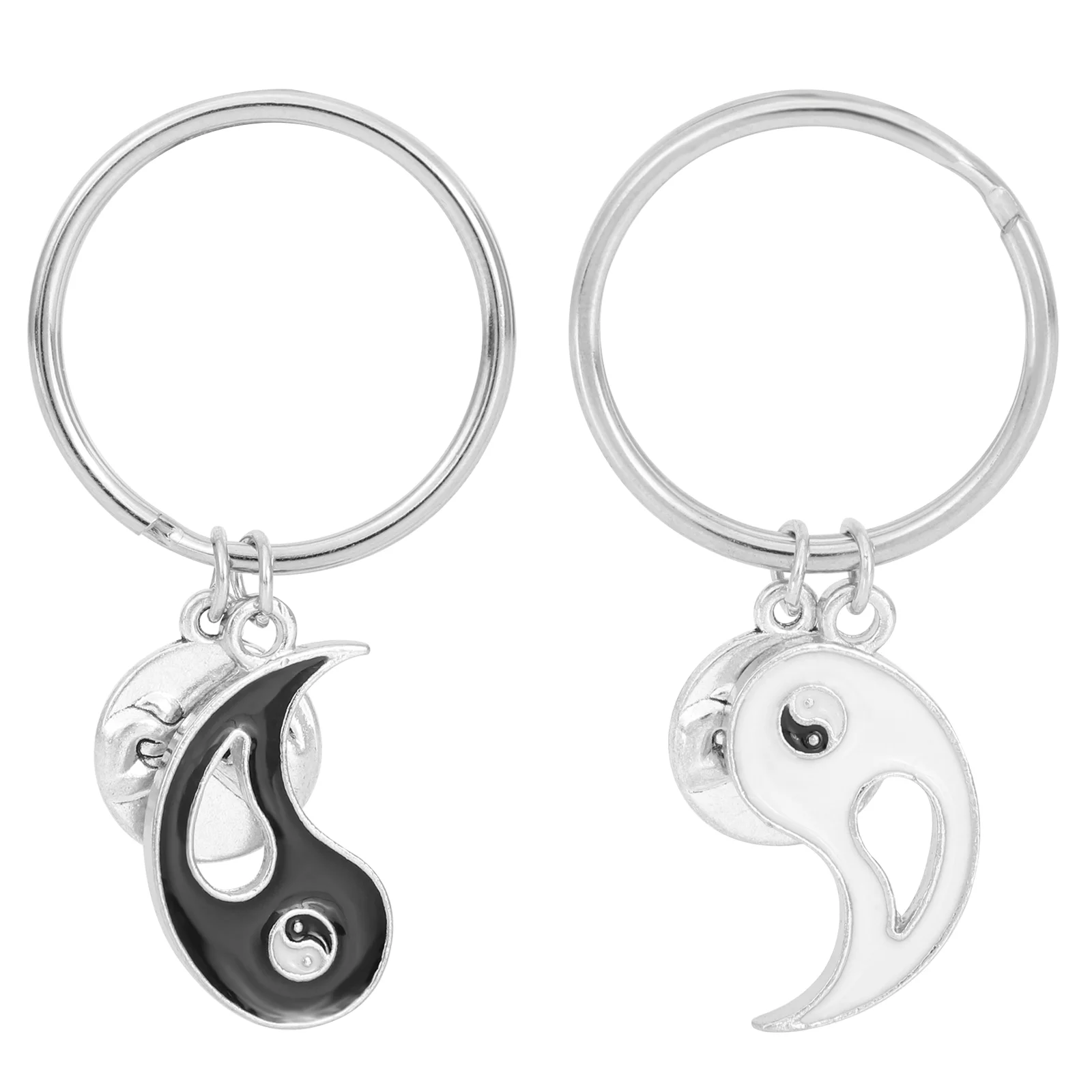 

Yin Yang Keychain Decor Tai Chi Keyrings Hanging Pendant Couple Chains Car Keys