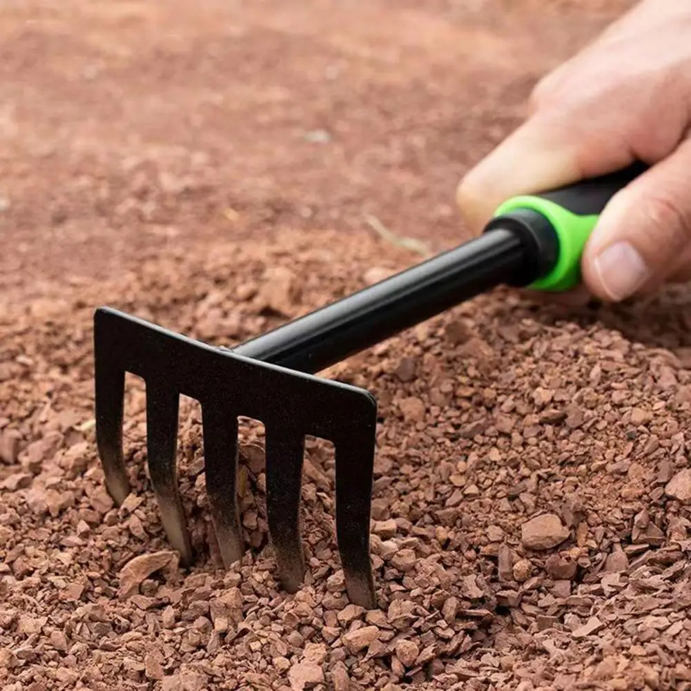 Садовая лопата из утолщенной стали с нескользящей резиновой ручкой для