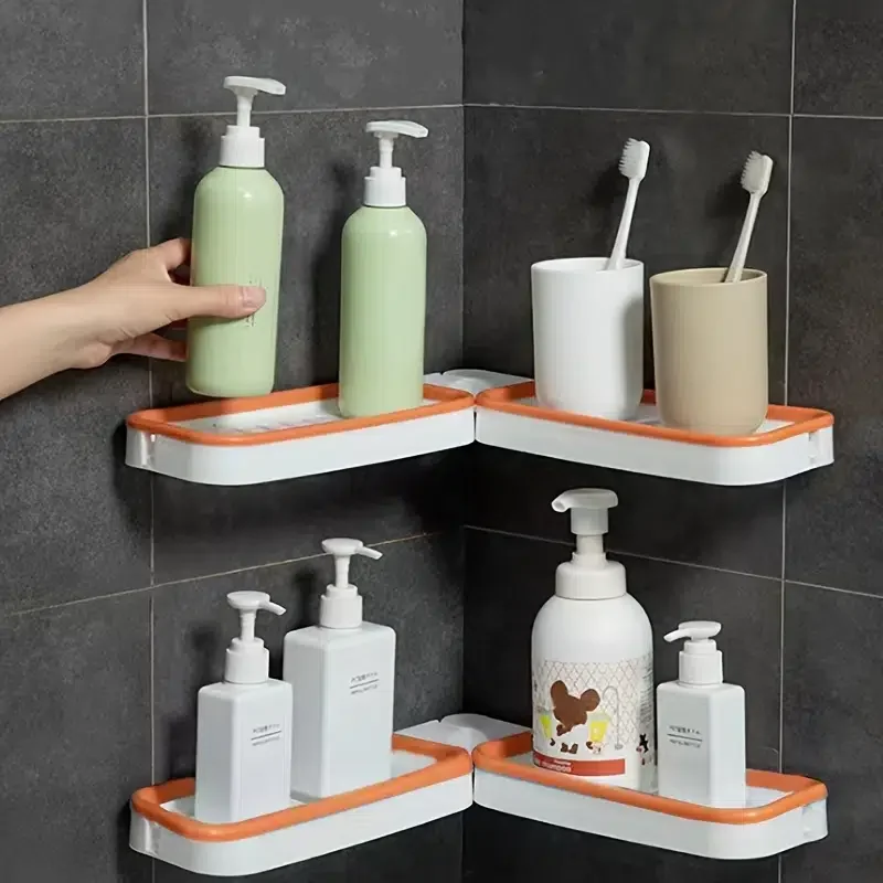 

No-punching Corner Shelf, Bathroom Vanity Triangle Shelf
