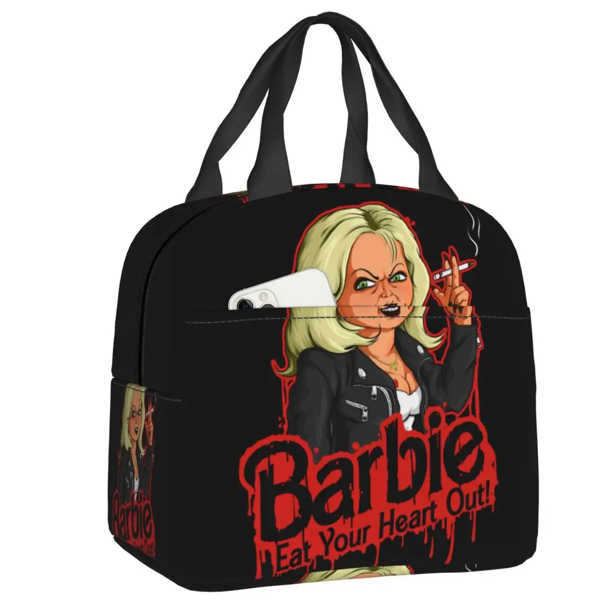 

Bride Of Chucky Lunch Box for Women Leakproof Scary Tiffany Cooler Thermal Insulated Lunch Bag Office Work Picnic Food Bags