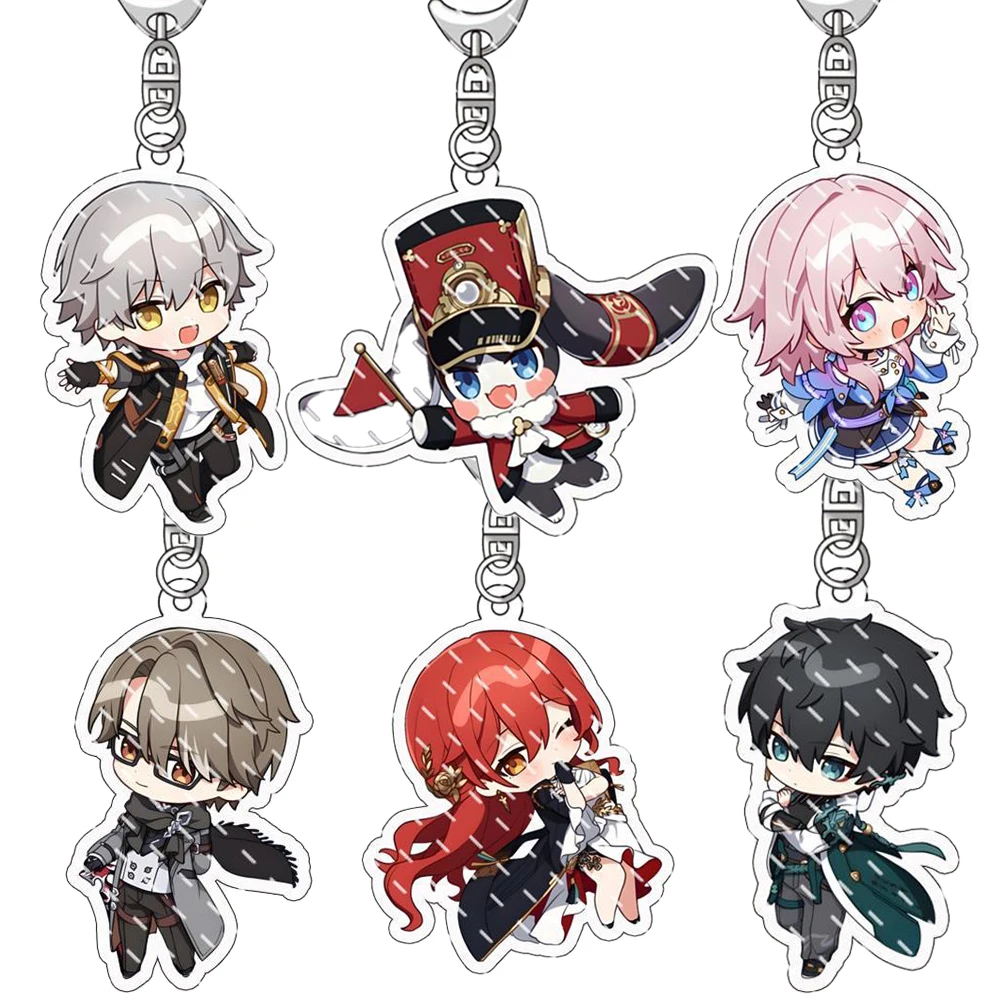 

Honkai Star Rail Pamu Keychain Cosplay Game Marth 7th Danheng Himeko Cartoon Acrylic Keyring Gift Accessories