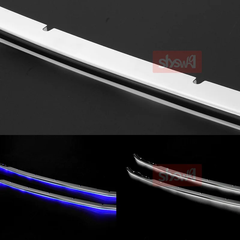 Передний бампер для автомобиля хромированная отделка Voxy 80 2014 синий/белый цвет