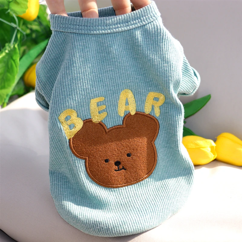 

Pet Yorkshire Sweater Teddy Cartoon Summer Dress Bichon Pomeranian Breathable Clothes Cat Pet Pullover