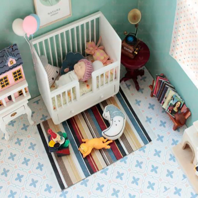 

1:12 Dollhouse Miniature Mini Baby Bed With Pillow Furniture Decoration Accesorios De Muebles Para Muñecas De Imitación