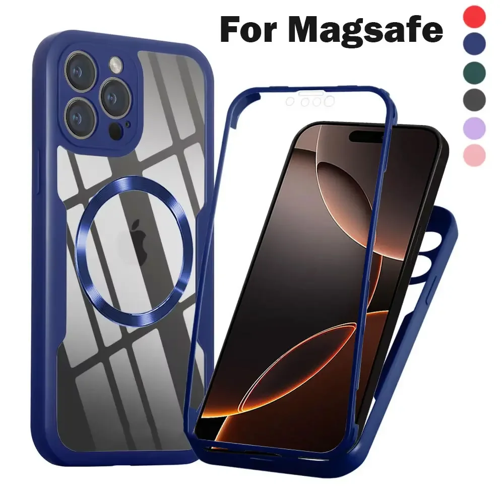 360° Protection Magsafe Case For iPhone 16 13 15 12 11 14 Pro Max Plus ...