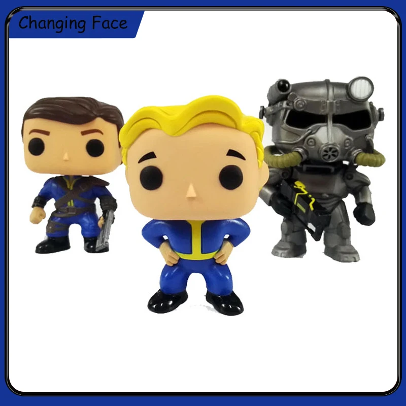 

FALLOUT LONE WANDERER 10cm Viny Figure VAULT BOY & POWER ARMOR model Action Figure Toys