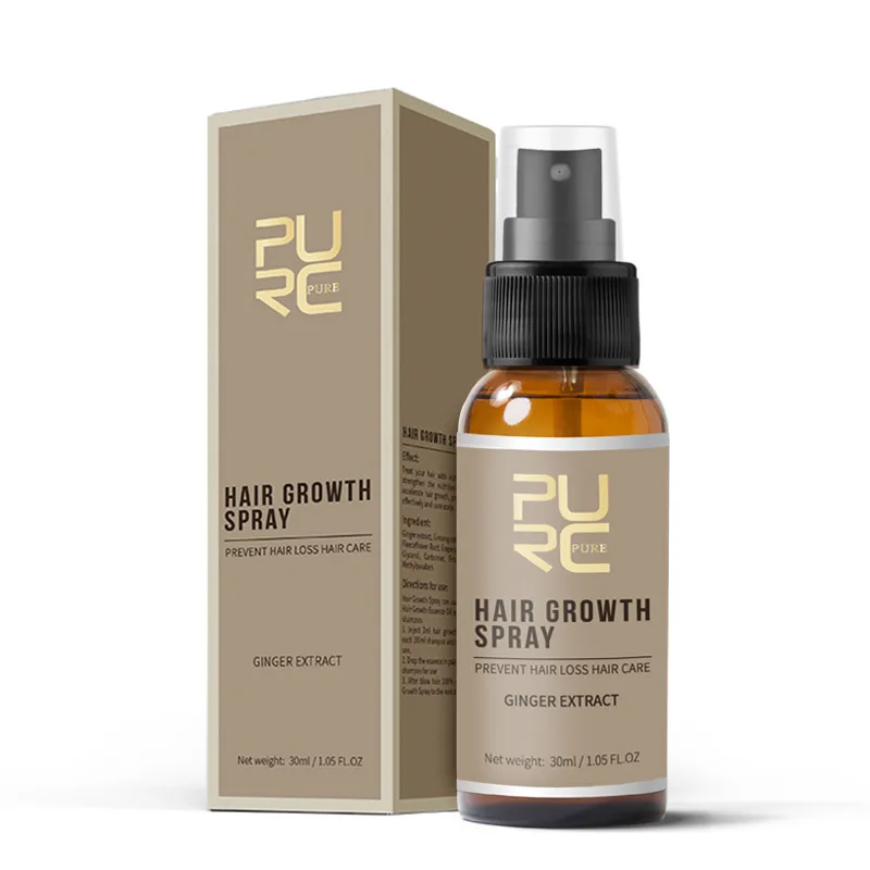

PURC Ginger Hair Growth Product Fast Growing Spray Scalp Treatments Hair Loss Oil Beauty Health Hair Care For Men Women 30ml New