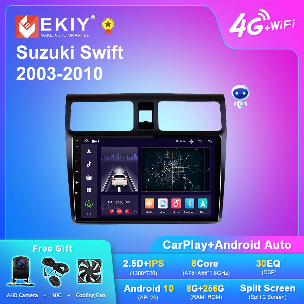 

Автомагнитола EKIY X7 на Android 10 для Suzuki Swift 2003-2010 мультимедийный проигрыватель магнитола навигация стерео GPS Carplay авто 2DIN DVD