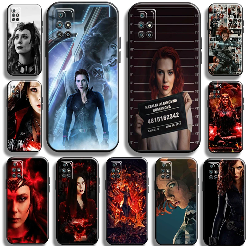 

Marvel Scarlet Witch Black Widow For Xiaomi Redmi 10 Phone Case Liquid Silicon Back Soft Black Full Protection Coque Cover