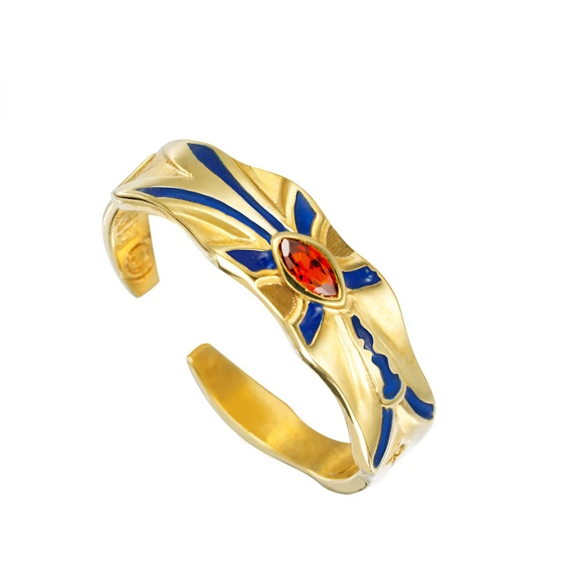 Fate Grand Order Gilgamesh Ring Gold Anime Accessories Ring Cosplay Xmas Gift FGO FZ Fate Zero Fashion Jewelry Figure Gift images - 6