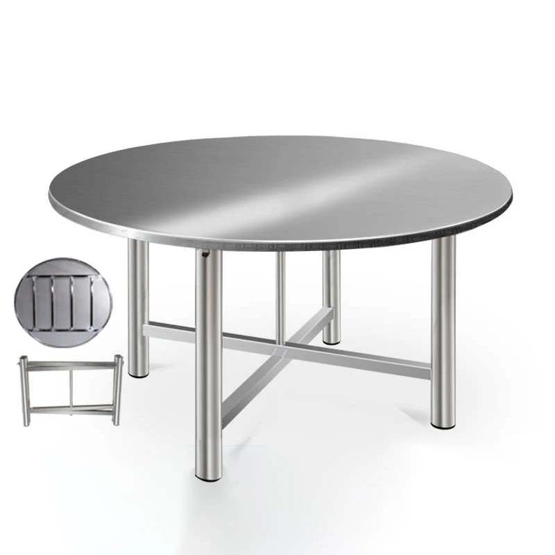 

304 Stainless Steel Dining Table Kitchen Furniture Folding Table Thick Small Apartment Dining Table Modern Simplicity Table desk