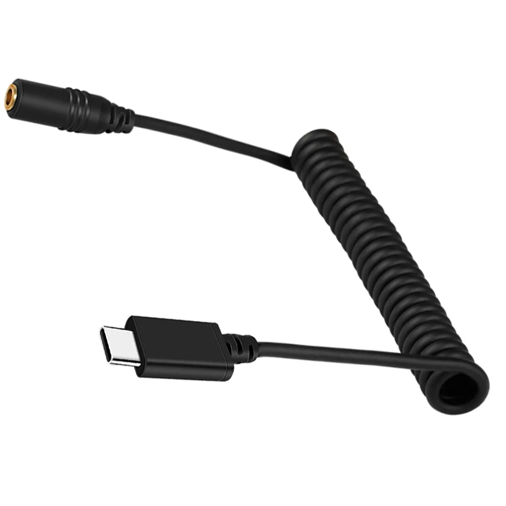

Audio C Cable Aux Type Cords Cables Car Usb Coiled Headphone Stereo 5Mm Male Adapters Devices Kit Braided Set Spring Charging
