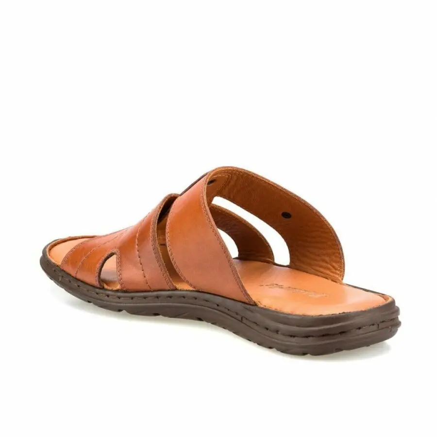 

Slippers Polaris Orthopedic Mens Tan Genuine Leather Casual Shoes