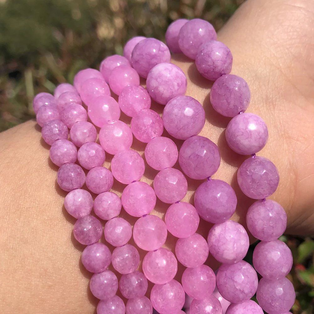 Натуральные граненсветильник светлые зеркальные бусины из камня для