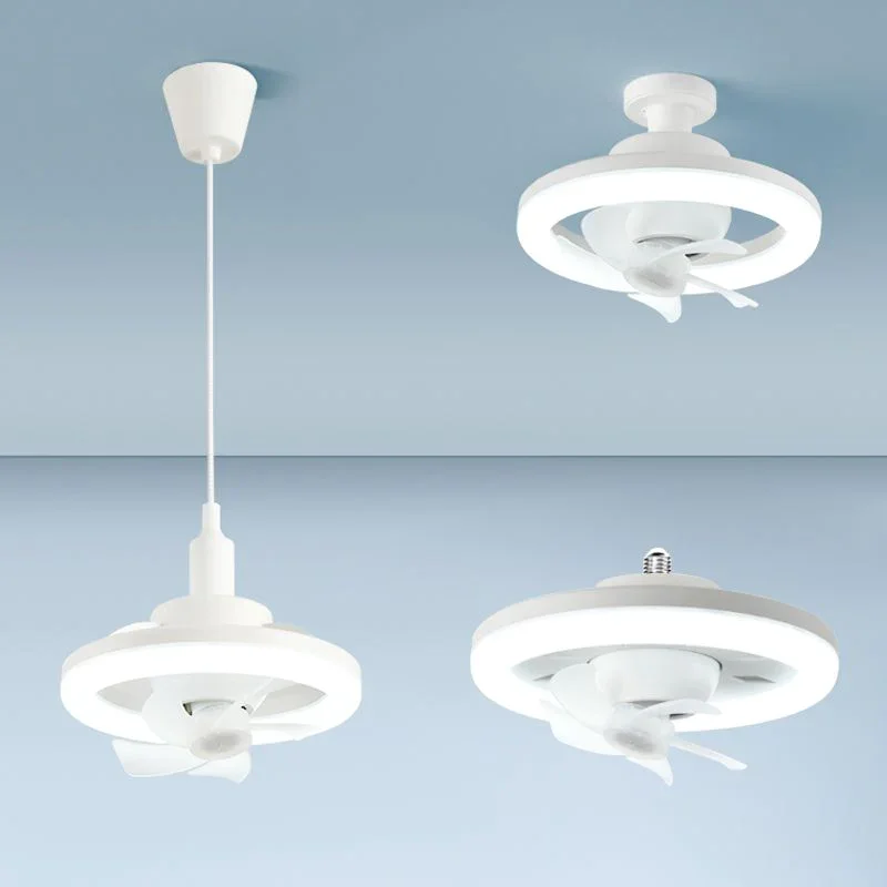 

For Electric Bedroom Fan Home Lamp Control With Remote Lamp Living Cooling Rotation Fan 360-degree 3 Speeds Silent