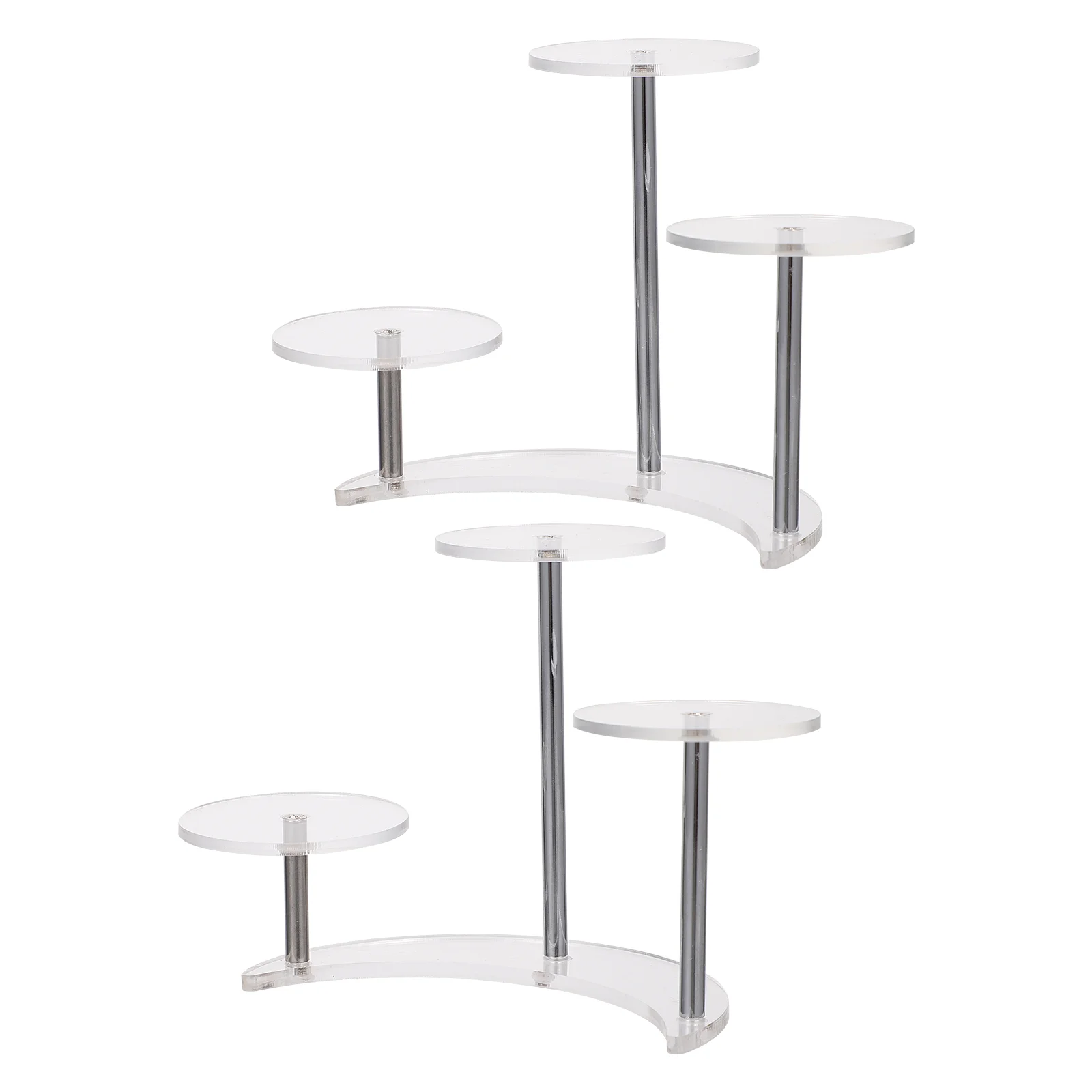 

Jewelry Display Stand Riser Organizer Multilayer Retail Watch Clear Selling Collectible Shelf Figures Tower Small Cupcake